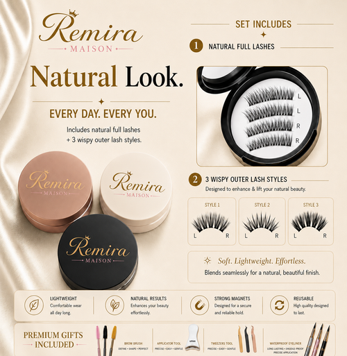 REMIRA MASION 2-in-1 Lash Kit – Natural & Full Glam Looks